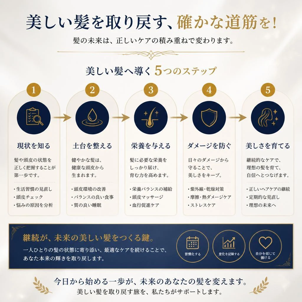 美しい髪を取り戻す、確かな道筋を！