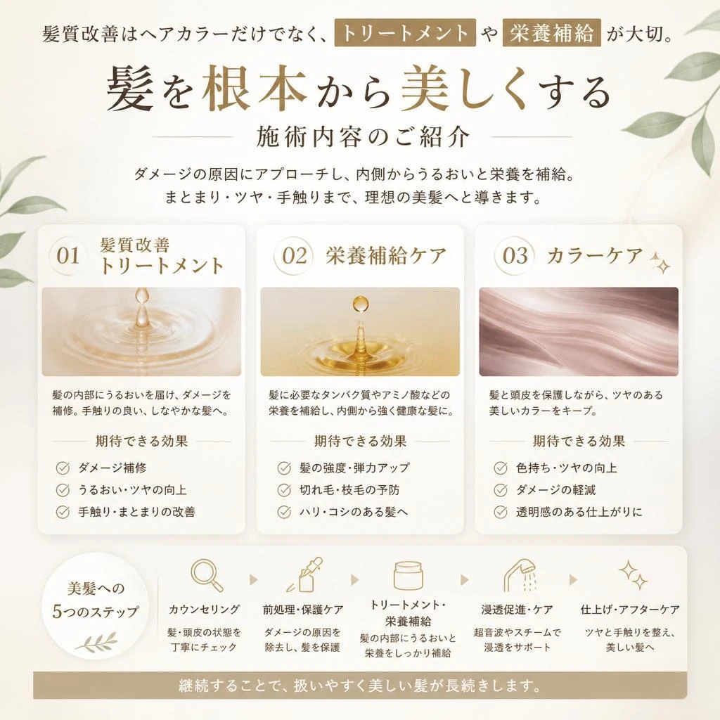 2. 髪質改善のサポート